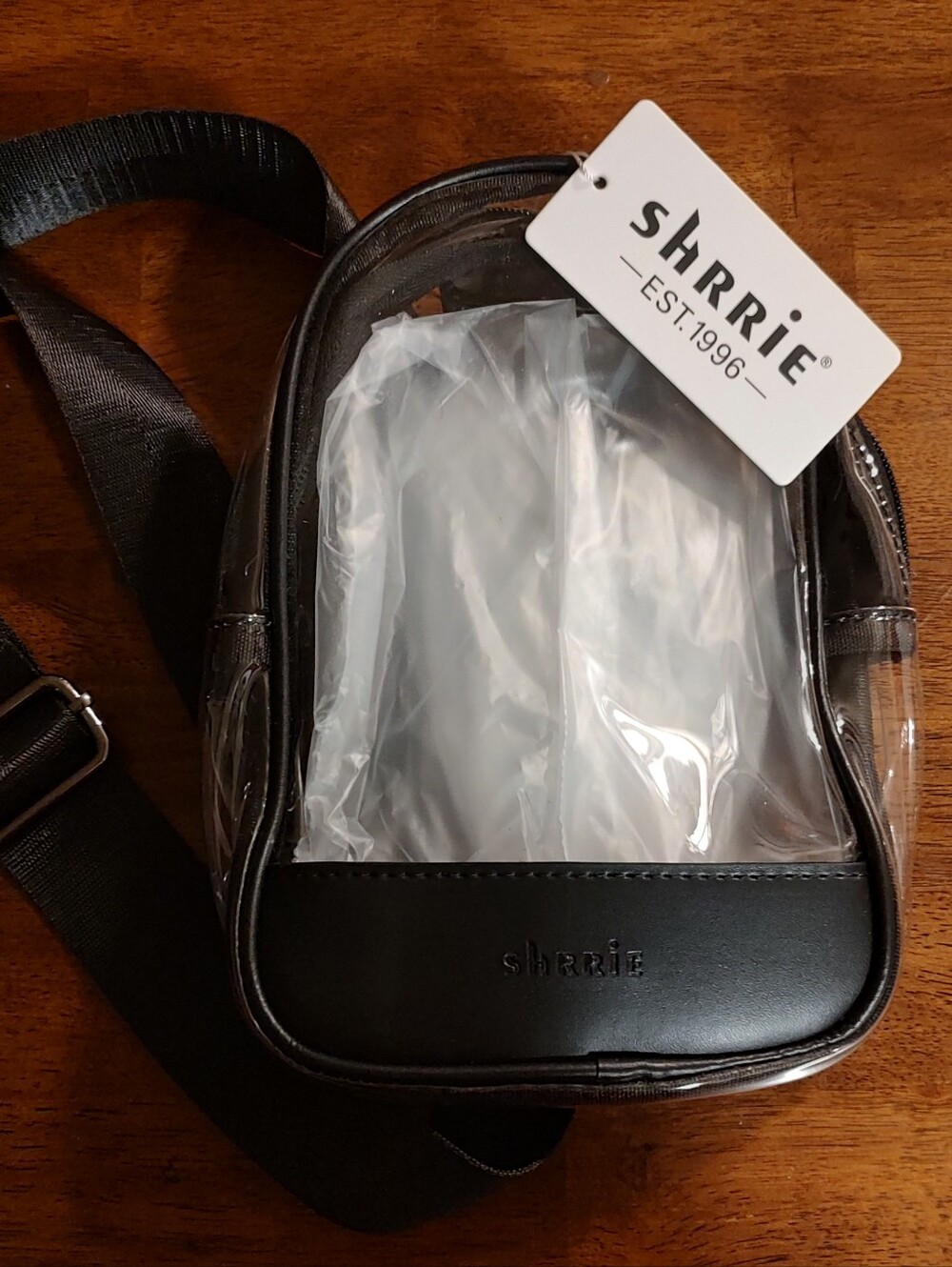 Clear Mini Backpack Crossbody - Black